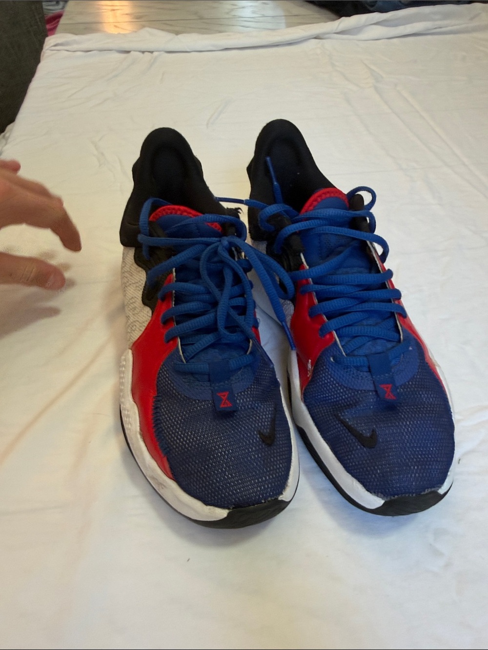 Nike Blue and Red kids Kyrie basketball Shoes